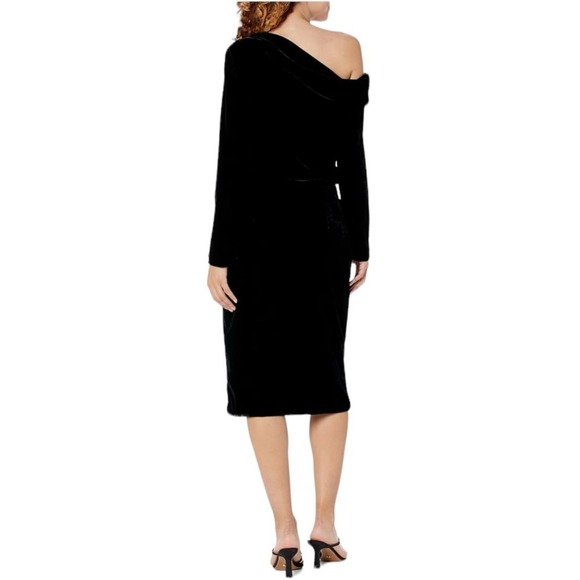 New Women’s Theory Velvet Off-The-Shoulder Dress Size 0 - Picture 7 of 10